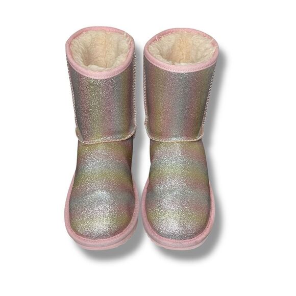 UGG Kids Classic II Glitter Boots Pink Size 4 - Picture 2 of 13